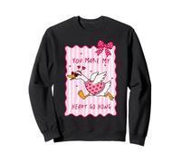 You Make My Heart Go Hong Goose Valentine Pun Lindo Corazón Arco Sudadera