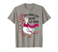 You Make My Heart Go Honk Cute Goose Valentine Love Hearts Camiseta