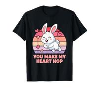 You Make My Heart Hop Cute Bunny Love Camiseta