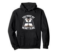 You Make My Heart Slide Penguin Love Parejas Sudadera con Capucha
