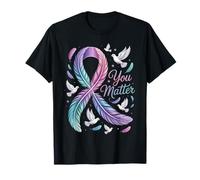You Matter Suicide Awareness Ribbon Dove Mental Health Camiseta