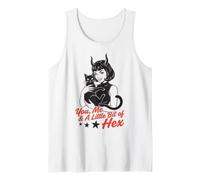 You Me & A Little bit of Hex Witchy Black Cat Lover Camiseta sin Mangas
