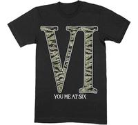 You Me at Six Camo Logo Mens T Shirt You Me at Six tee Black L