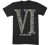 You Me at Six Camo Logo Mens T Shirt You Me at Six tee Black XL