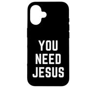 You Need Jesus Christian Faith Religion Biblia Verso Cita Carcasa para iPhone 16