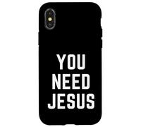 You Need Jesus Christian Faith Religion Biblia Verso Cita Carcasa para iPhone X/XS