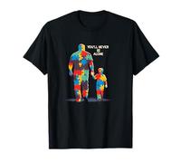You Never Be Alone Padre Hijo Hija Autismo Conciencia Camiseta