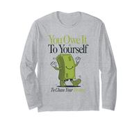 You Owe To Your Self - camisa de inspiración de cita Manga Larga
