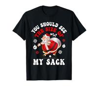 You Should See The Size of My Sack Funny Santa Christmas Camiseta