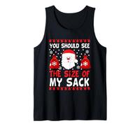 You Should See The Size of My Sack Funny Santa Christmas Camiseta sin Mangas
