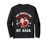 You Should See The Size of My Sack Funny Santa Christmas Manga Larga