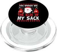 You Should See The Size of My Sack Funny Santa Christmas PopSockets PopGrip para MagSafe