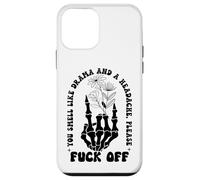 You Smell Like Drama a Headache Go Away F Off Middle Finger Carcasa para iPhone 12 mini