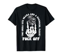 You Smell Like Drama & Headache Go Away F Off Middle Finger Camiseta