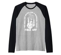 You Smell Like Drama & Headache Go Away F Off Middle Finger Camiseta Manga Raglan