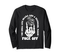 You Smell Like Drama & Headache Go Away F Off Middle Finger Manga Larga