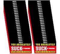 You Suck at Parking Cards - Señal de advertencia de boleto de estacionamiento falso, 50 tarjetas de visita de billetes, You Parked Like an Idiot Bad Notes, accesorios para coche