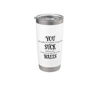 You Suck Balls Coworker Leaving Work Will Suck Without You Vaso térmico de acero inoxidable de doble pared