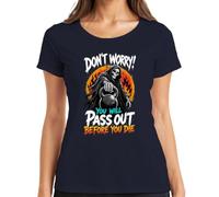 You Will Pass Out Before You Die Gym Statement - Camiseta para mujer, azul