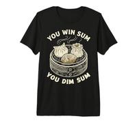You Win Sum You Dim Sum Funny Foodie Juego de Palabras Camiseta Premium