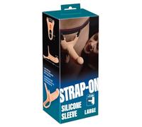 You2Toy Unisexos Silicone Strap-on Correa Color De Piel Claro/Negro 16 cm