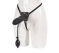 You2Toys - Strap-On inflable de silicona (negro)