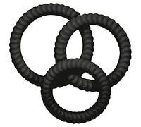 You2Toys Lust 3 Cock Rings Anillo para el pene para hombres Negro 2,6-3,5 cm