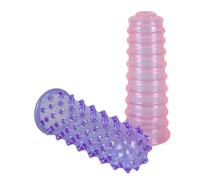 You2Toys Orion dedos Amor 513172 2-Piece Set Finger condón de látex de 8 cm y 2,5 cm Ø 1x 1x con tachuelas y acanalado púrpura y del rosa