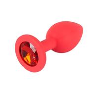JOY Colorido - plug anal de silicona - pequeño (rojo)
