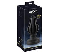 ANOS - plug anal suave con textura 7cm (negro)