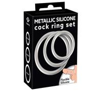 You2Toys Silicone Cock Ring Set - Metallic 30 g