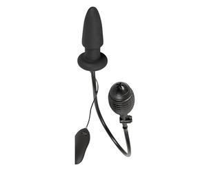You2Toys Tapón anal vibrador inflable Negro 12,2 cm