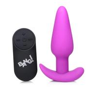 You2Toys XR Brands 21X Vibrating Silicone Butt Plug with Remote Control - Purple 90 g