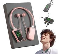 YOUBISON Foihletpath - Auriculares deportivos con Bluetooth, tarjeta de sonido inalámbrica, karaoke, transmisión en vivo, edición de audio, auriculares impermeables con banda para el cuello con