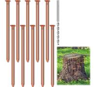Youbones 10 clavos de cobre 3,15, paquete largo de cobre puro con broca para raíz de árbol para matar