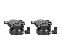 Youbones 2 x DY-60N Tripod Head Levelling Base Adjusting Plate with Bubble Level for DSLR Camera