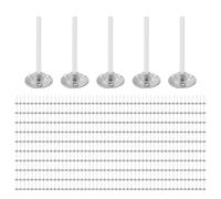 Youbones 500 piezas de mechas de vela 1 vela de bajo humo mechas con pestañas de metal mechas de luz de té para la fabricación de velas