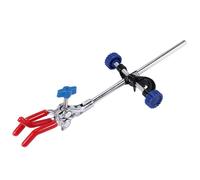 Youbones Pinza de laboratorio 3 dientes ajuste de dedo mandíbula con extensión científica ajustable negro laboratorio STNder Clip