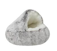 YOUCAI Cama Mullida para Perro en Forma de Concha Cama para Gato Cama Cálida para Animales Mascotas Sofá Lavable para Perro Cesta de Gato Cojín Suave de Perro,Café2,60cm