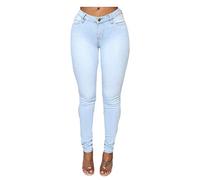 YOUCAI Pantalones Vaqueros Mujer Slim Fit, Flaco Pantalones Largos Lápiz Vaqueros Rotos Pantalones Elásticos Stretch Jeans Pantalones Elegante,Azul3,M