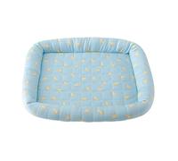 YOUCAI Rectángulo Colchoneta autorefrescante para Mascotas Seda Helada de Verano Cachorros Perros Natural Alfombrilla refrescante para Dormir en Interiores Azul