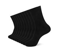 YOUCHAN 10 Pares Calcetines Hombre Mujer - Calcetines de Algodón Transpirables, Suaves y Cómodos Negros 43-46