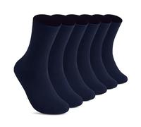 YOUCHAN 6 Pares Calcetines Clásicos de Vestir para Hombre y Mujer - Adecuados Para uso Diario y Comercial Azules 43-46