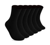 YOUCHAN 6 Pares Calcetines Clásicos de Vestir para Hombre y Mujer - Adecuados Para uso Diario y Comercial Negros 43-46