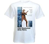 youchinuo Dirty Harry v2 T Shirt Clint Eastwood 100% Cotton White Yellow