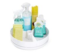 YouCopia Tocadiscos para debajo del fregadero con divisores ajustables, organizador Lazy Susan para armario de cocina o baño