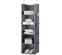 YOUDENOVA Organizador de Almacenaje Colgante, Estantes de Almacenamiento Colgantes de Armario de 5 Estantes, Gris
