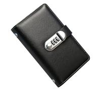 Youding Carpeta de ahorro de dinero, organizador de presupuesto con candado - Libro de desafío de sobres portátil con 100 ranuras para tarjetas, planificador de almacenamiento de dinero impermeable de