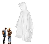Youding Chubasquero deseechable de emergencia, ponchos de lluvia de 44,4 pulgadas para paquete familiar, chubasquero portátil de viaje para hombres, mujeres y adultos con capucha