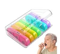 Youding Pastillero 7 Días | Caja medicamentos Diarios | Rainbow Color 3 Veces al día Pastillero Viaje, Caja Medicina portátil para Pastillas/vitaminas/Aceite
